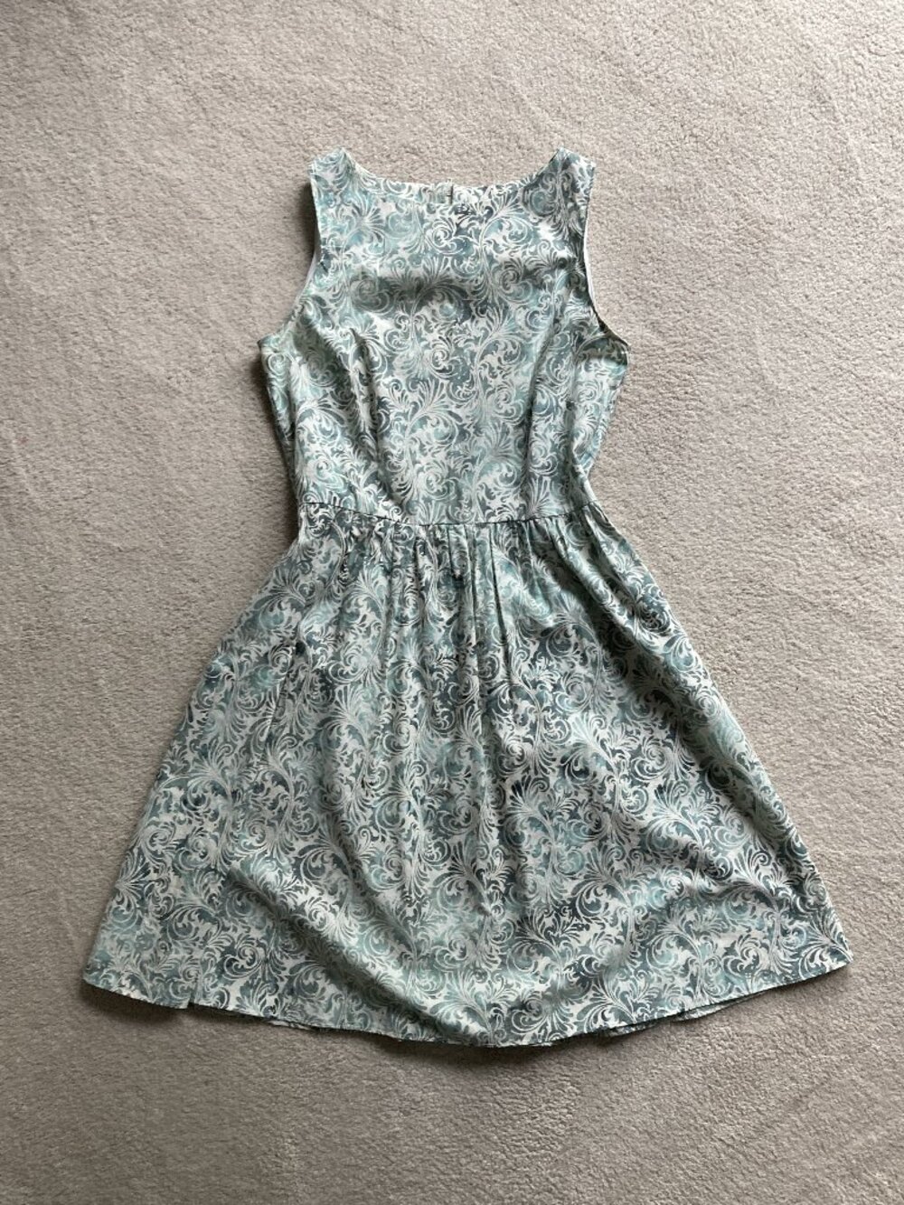 Green Patterned Cotton Sundress, 12